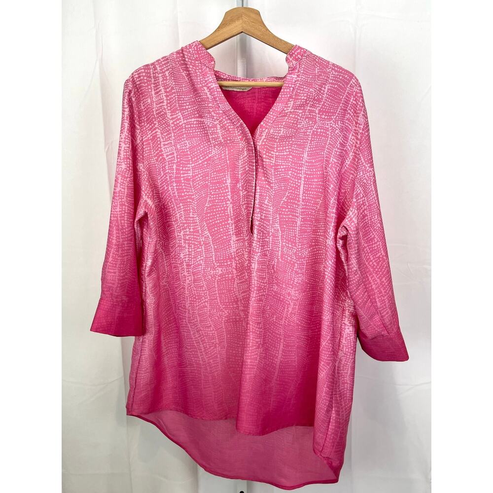 Soft Surroundings Fuchsia Textured Tunic